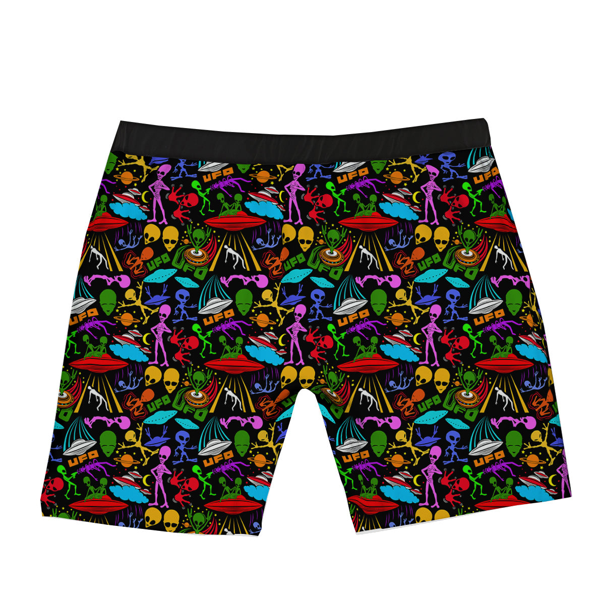 Extraterrestrial Aliens Colorful Print Pattern Boxer Briefs-grizzshop
