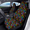 Extraterrestrial Aliens Colorful Print Pattern Car Seat Covers-grizzshop