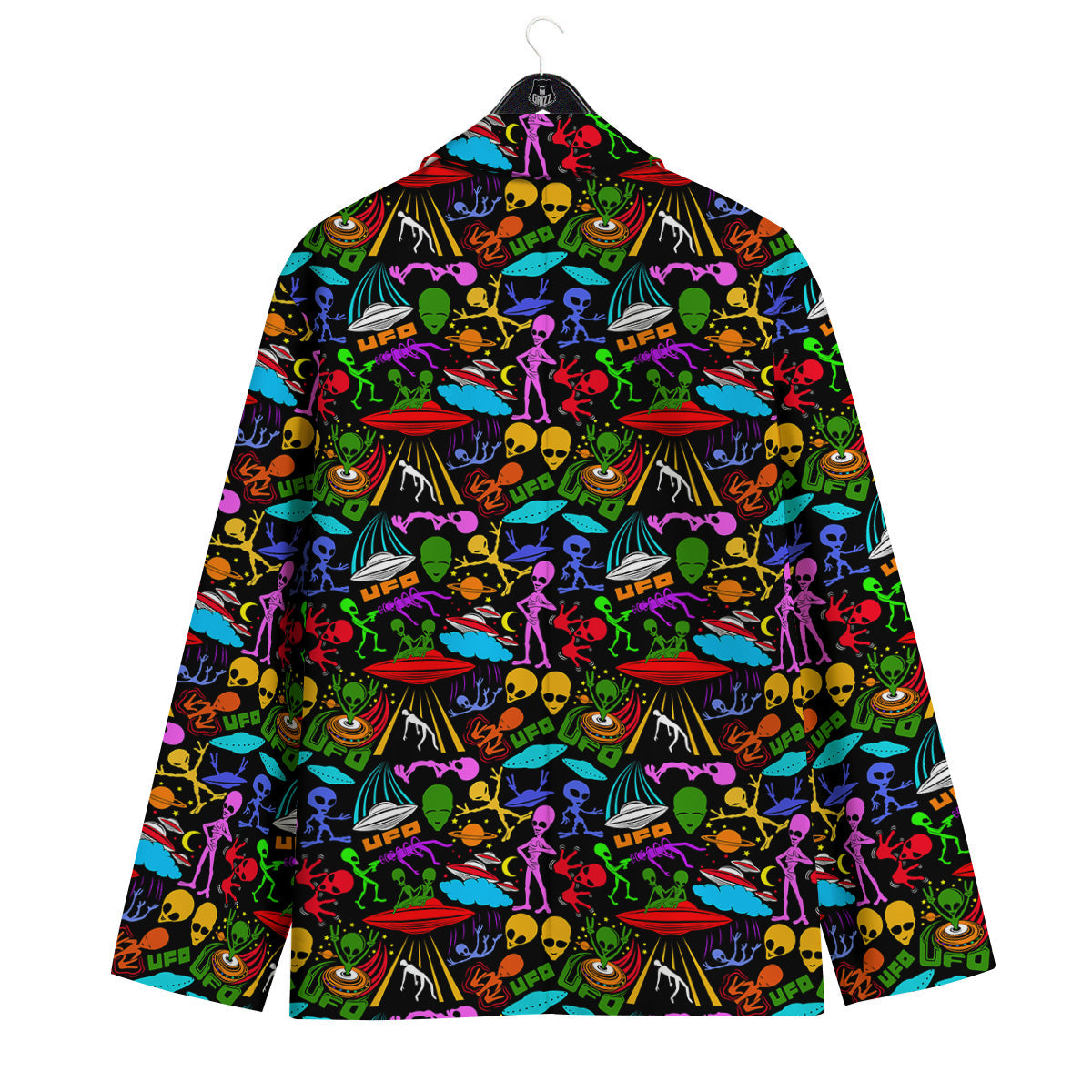 Extraterrestrial Aliens Colorful Print Pattern Men's Sport Coat-grizzshop