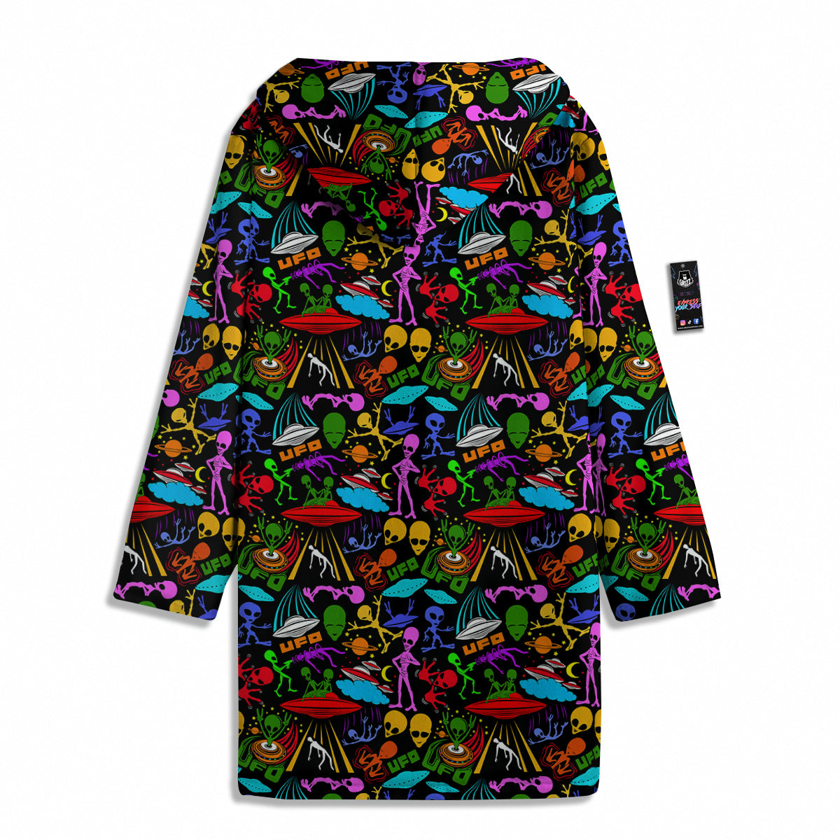 Extraterrestrial Aliens Colorful Print Pattern Men's Windbreaker Jacket-grizzshop