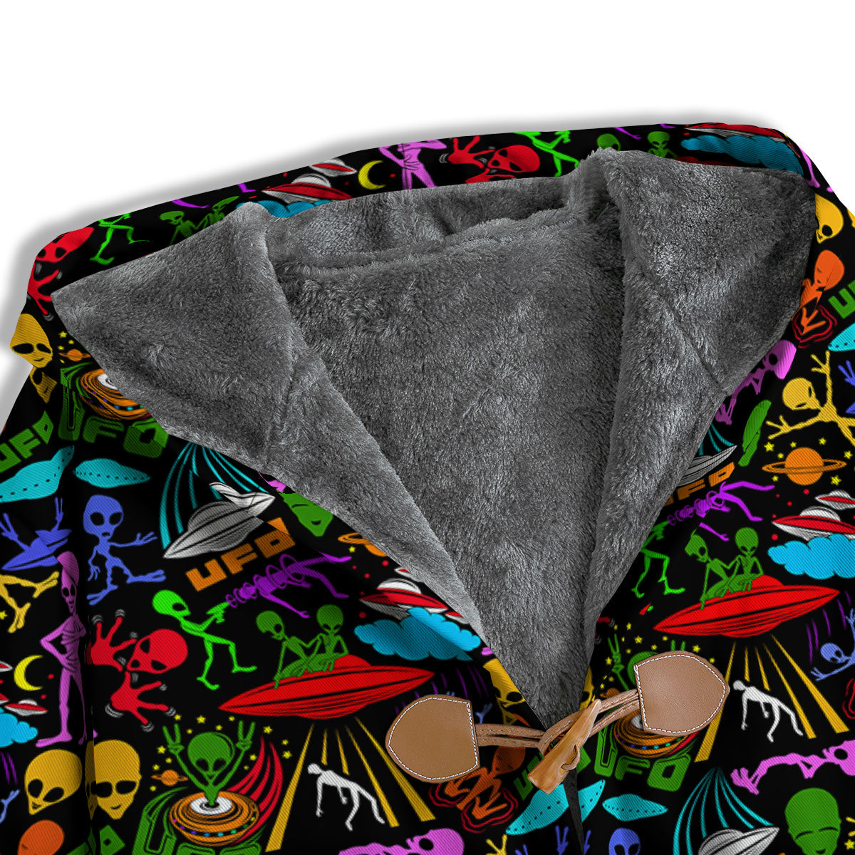 Extraterrestrial Aliens Colorful Print Pattern Men's Windbreaker Jacket-grizzshop