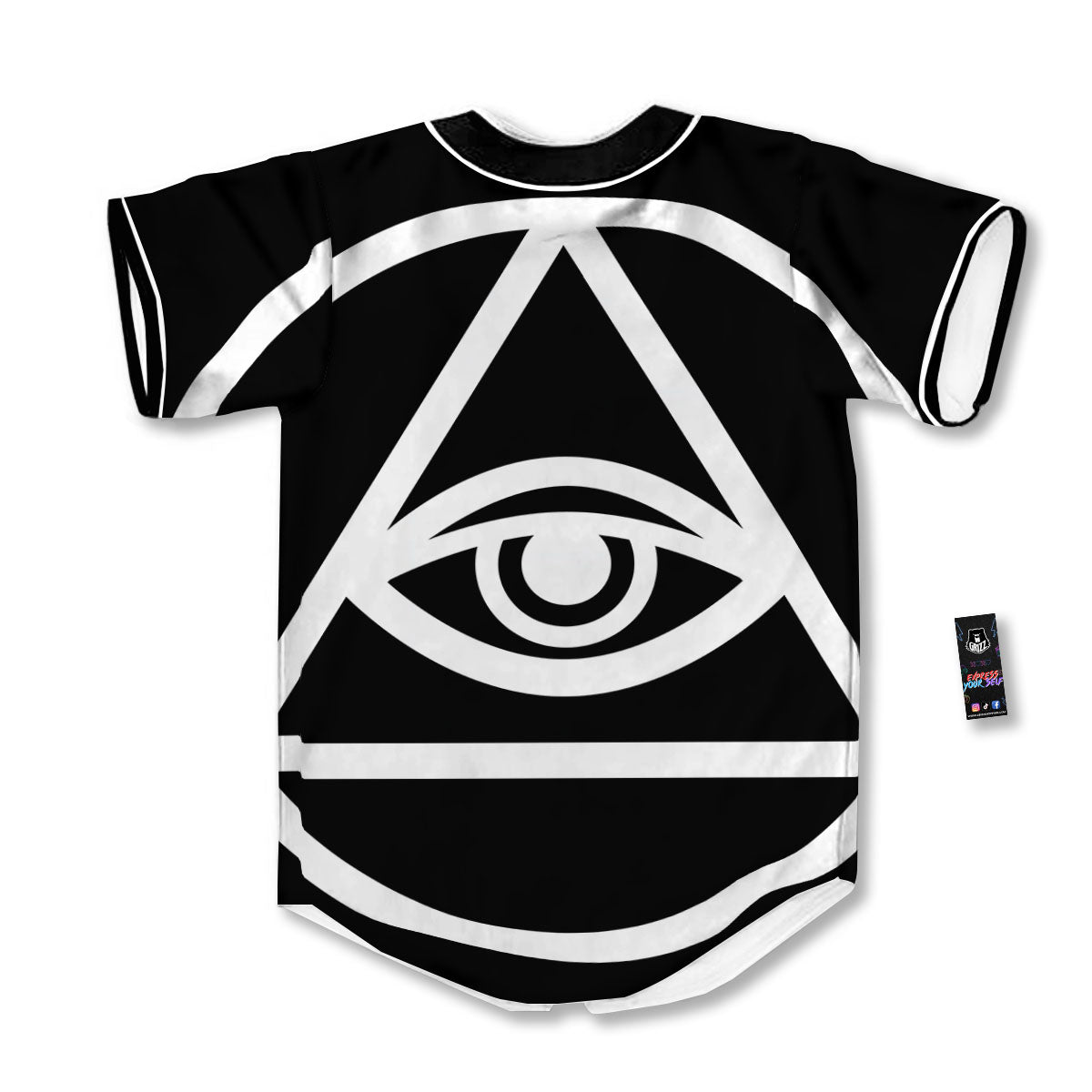 Eye Illuminati Print Baseball Jersey-grizzshop