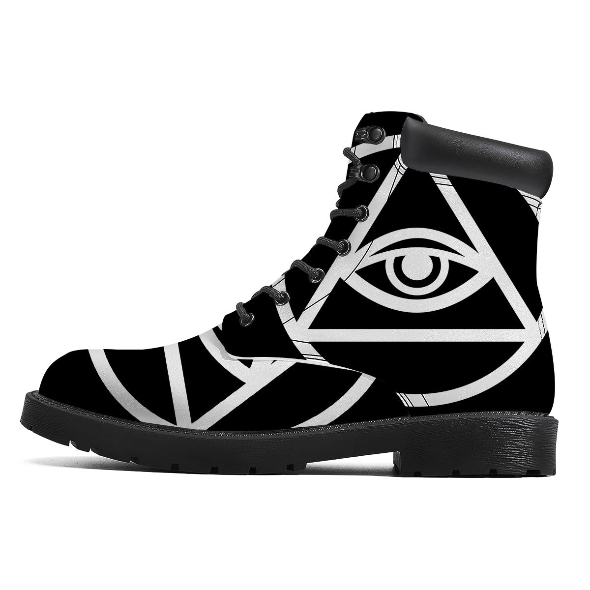 Eye Illuminati Print Boots-grizzshop