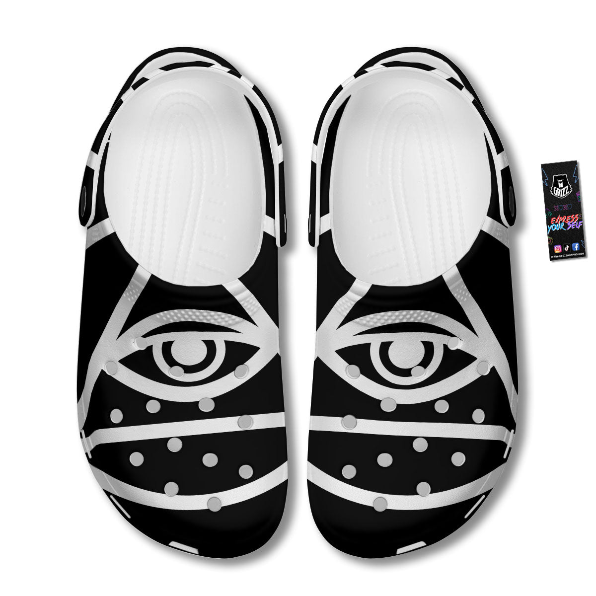 Eye Illuminati Print Clog-grizzshop