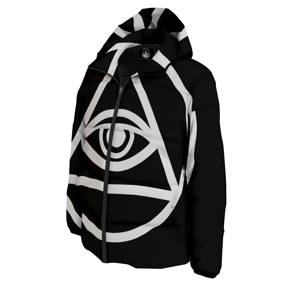 Eye Illuminati Print Down Jacket-grizzshop