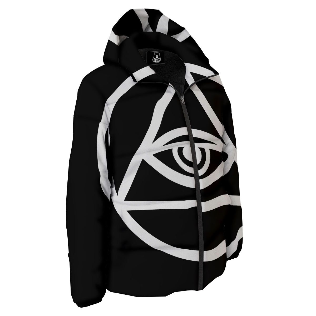 Eye Illuminati Print Down Jacket-grizzshop