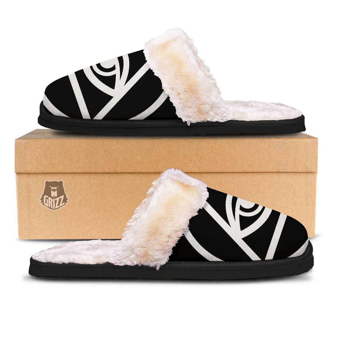 Eye Illuminati Print Slippers-grizzshop