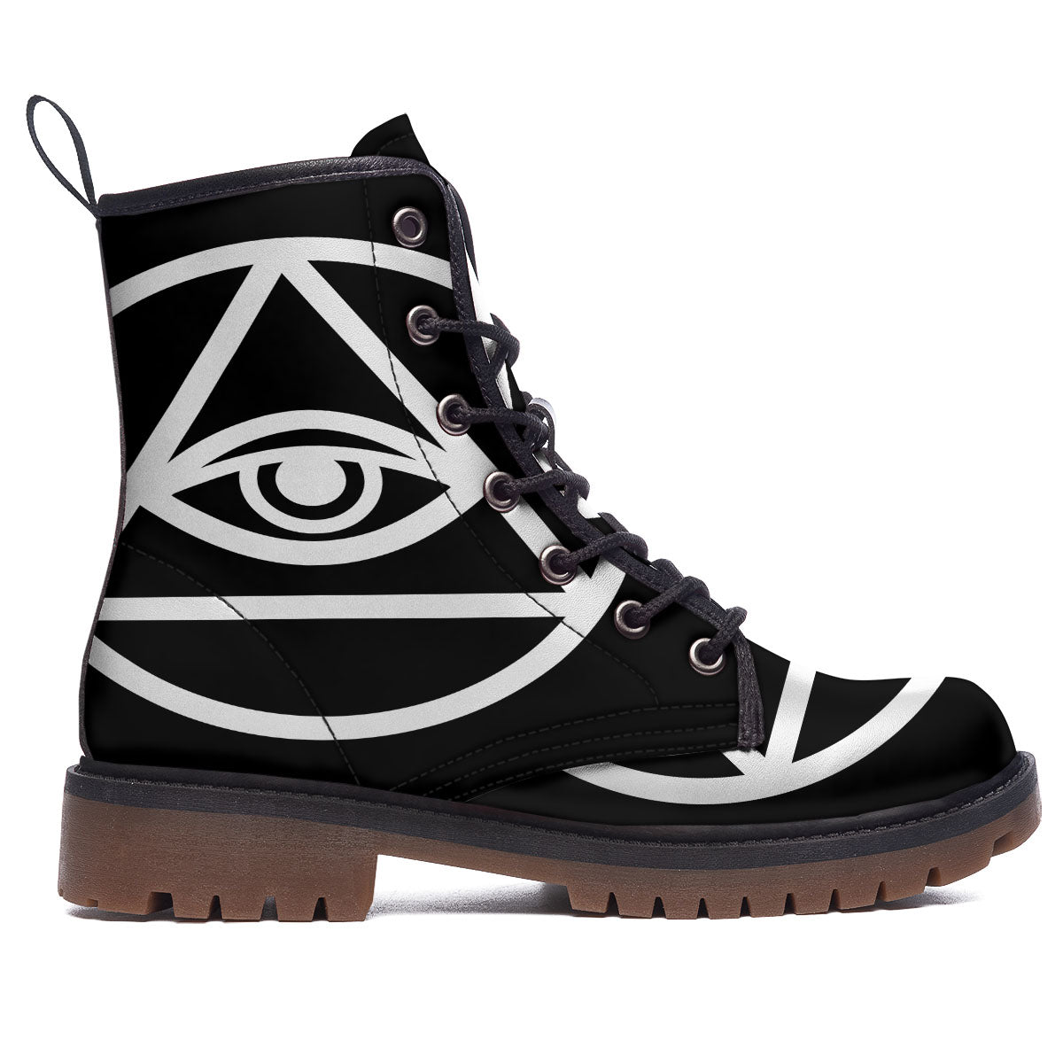 Eye Illuminati Print Work Boots-grizzshop