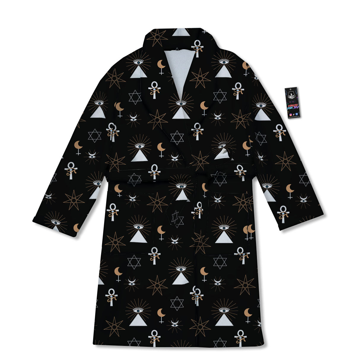 Eye Of Horus Egypt Print Pattern Bathrobe-grizzshop
