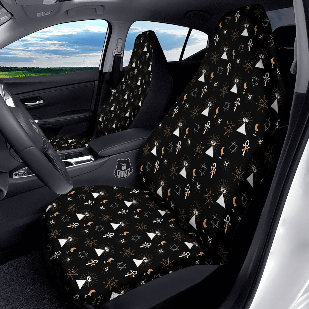 Eye Of Horus Egypt Print Pattern Car Seat Covers-grizzshop