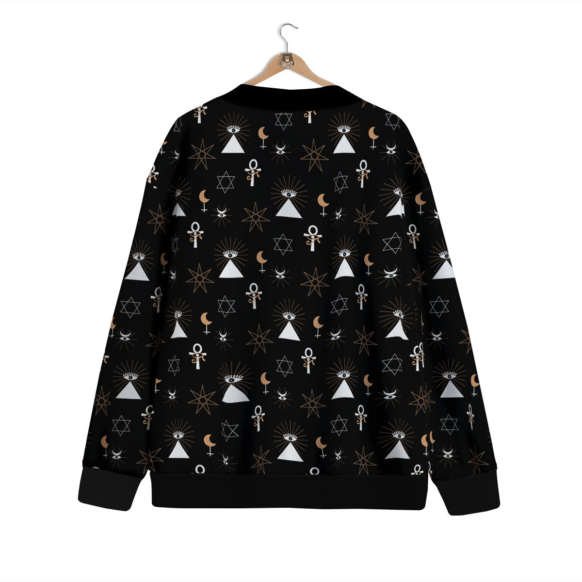 Eye Of Horus Egypt Print Pattern Cardigan-grizzshop