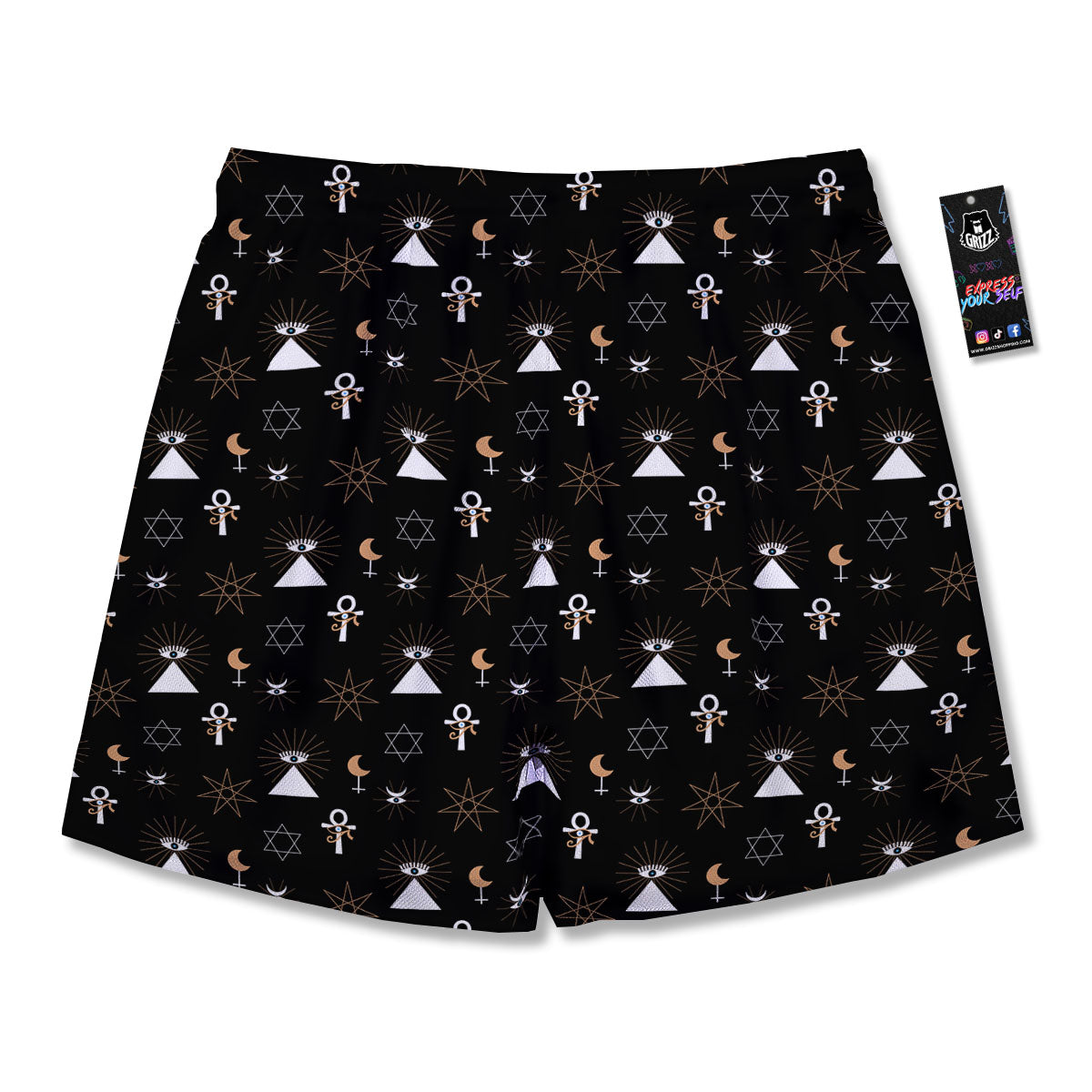Eye Of Horus Egypt Print Pattern Men's Running Shorts-grizzshop