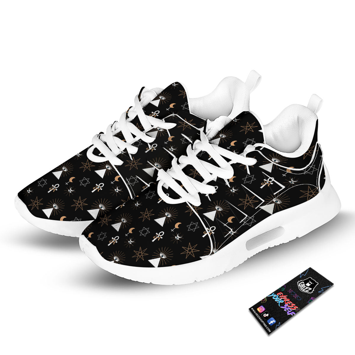 Eye Of Horus Egypt Print Pattern Tennis Shoes-grizzshop