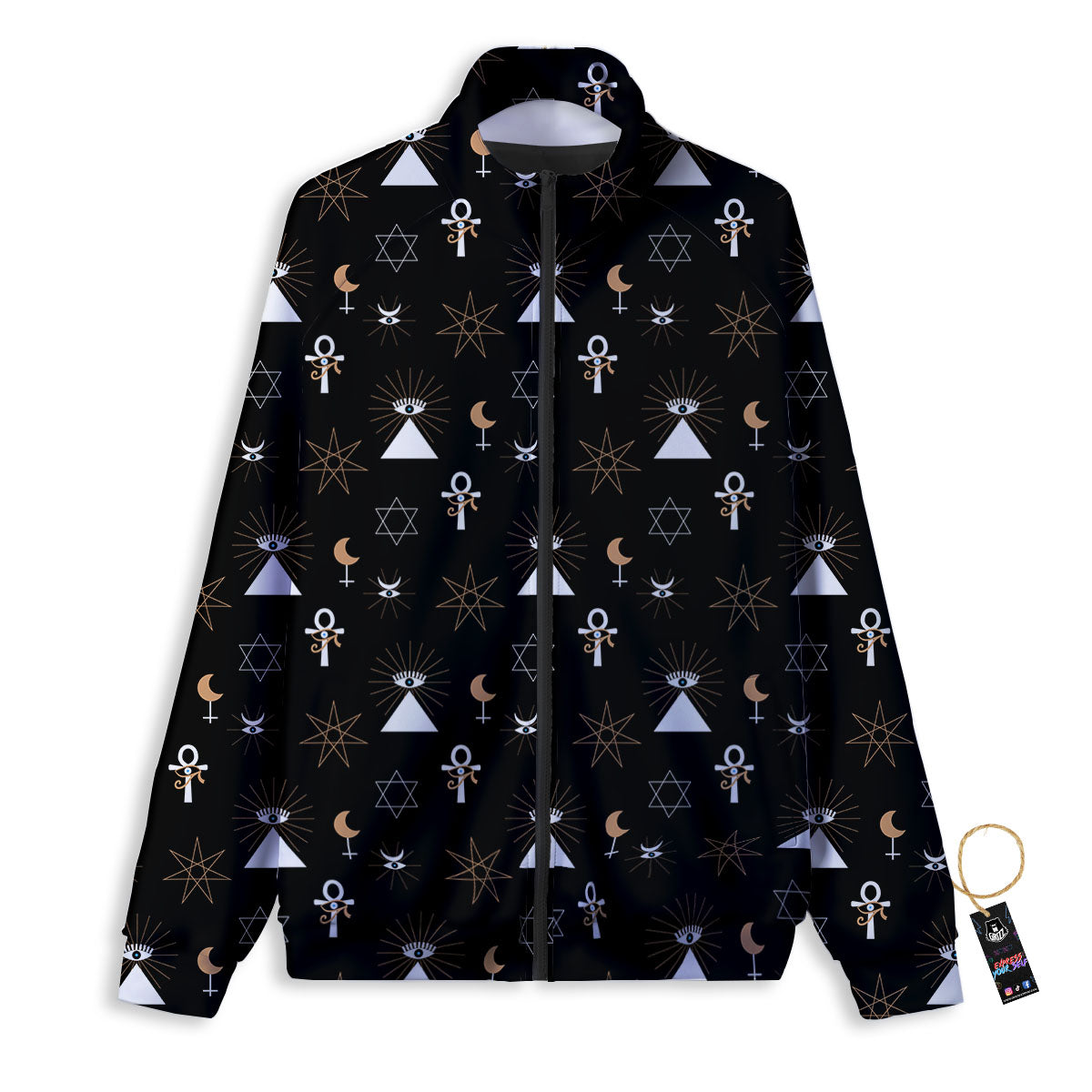 Eye Of Horus Egypt Print Pattern Track Jacket-grizzshop