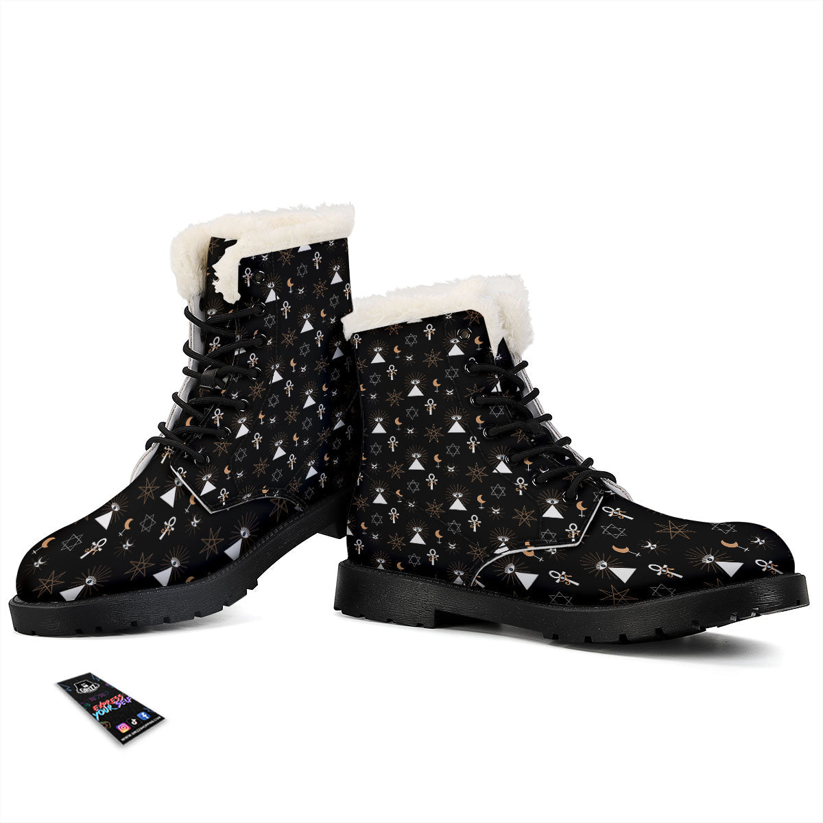 Eye Of Horus Egypt Print Pattern Winter Boots-grizzshop
