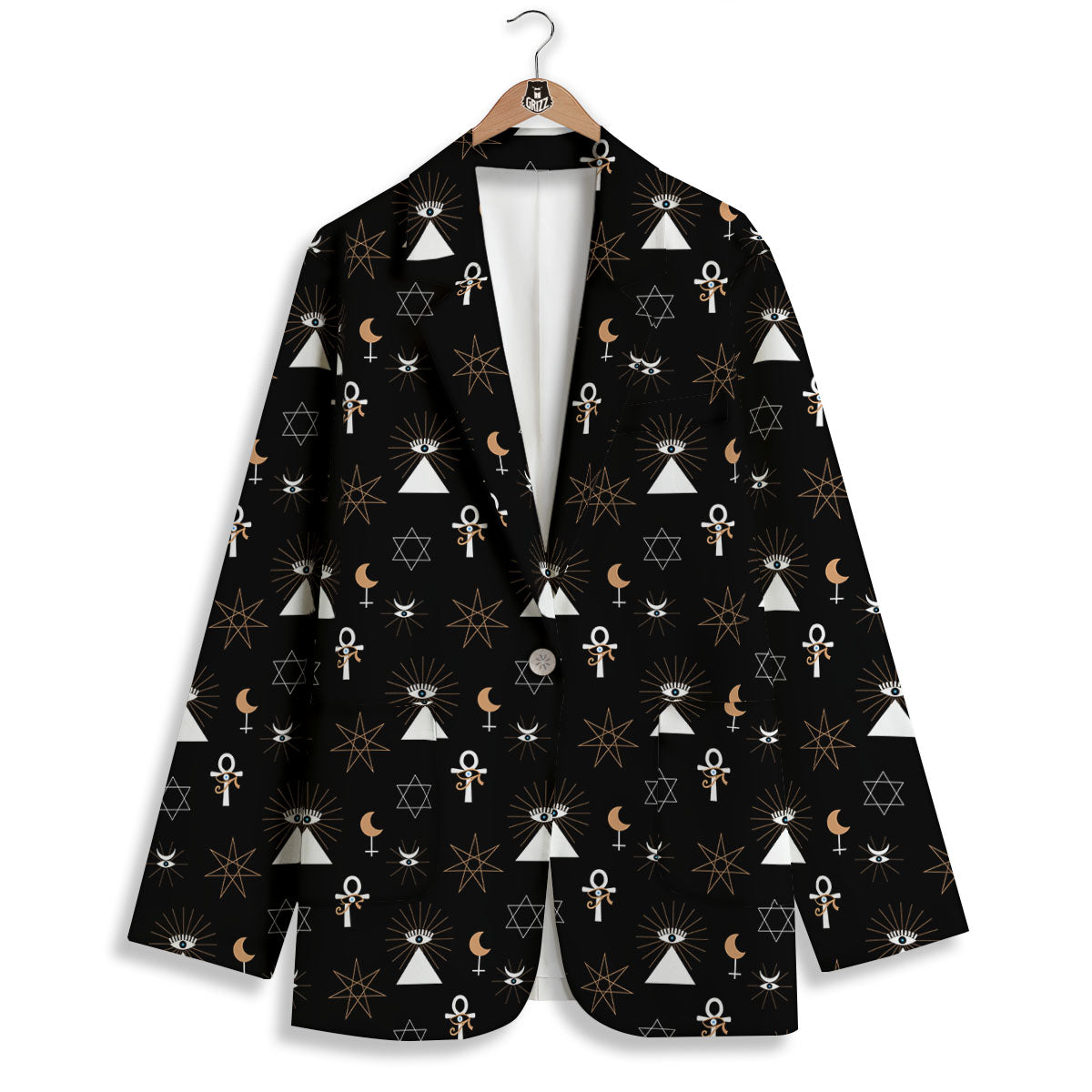 Eye Of Horus Egypt Print Pattern Women's Blazer-grizzshop