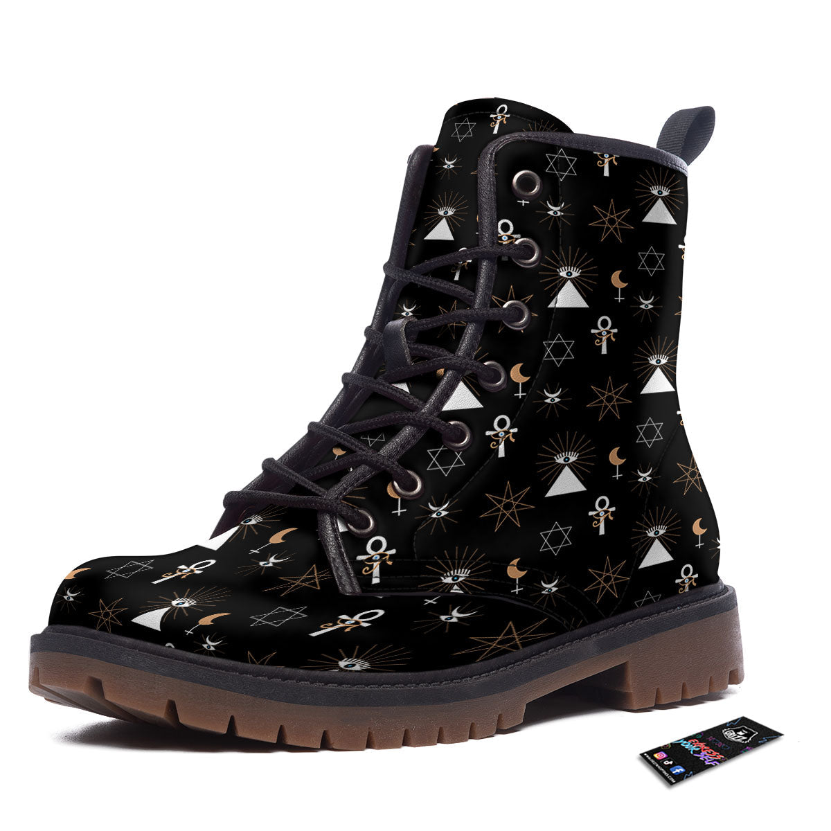 Eye Of Horus Egypt Print Pattern Work Boots-grizzshop