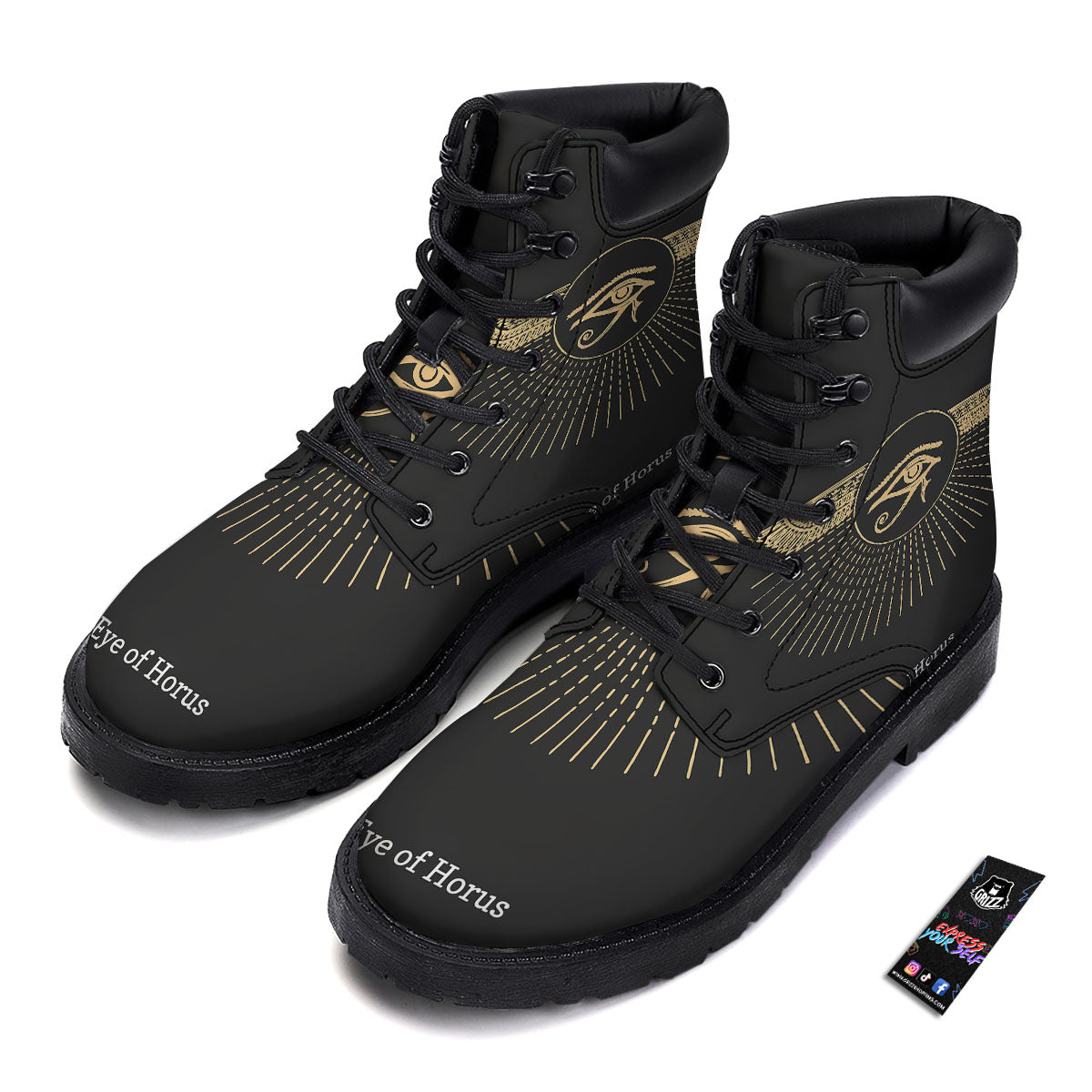 Eye Of Horus Egyptian Print Boots-grizzshop