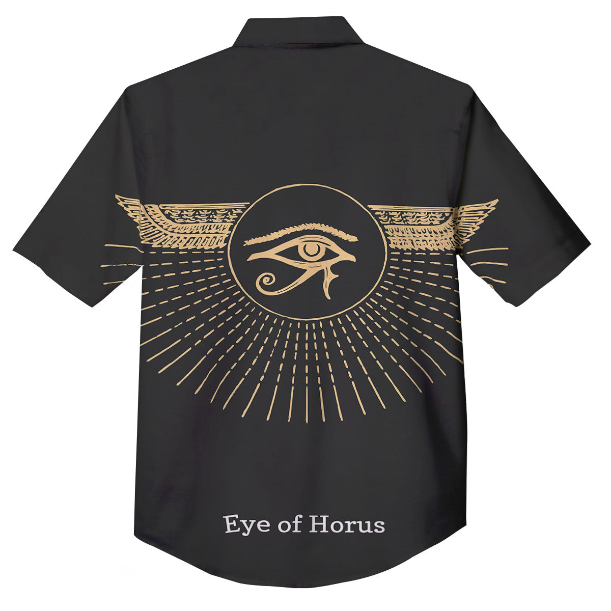 Eye Of Horus Egyptian Print Button Up Shirt-grizzshop
