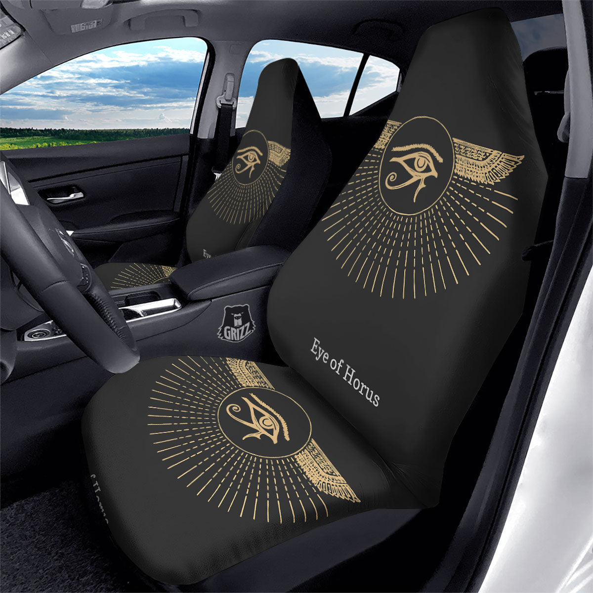 Eye Of Horus Egyptian Print Car Seat Covers-grizzshop