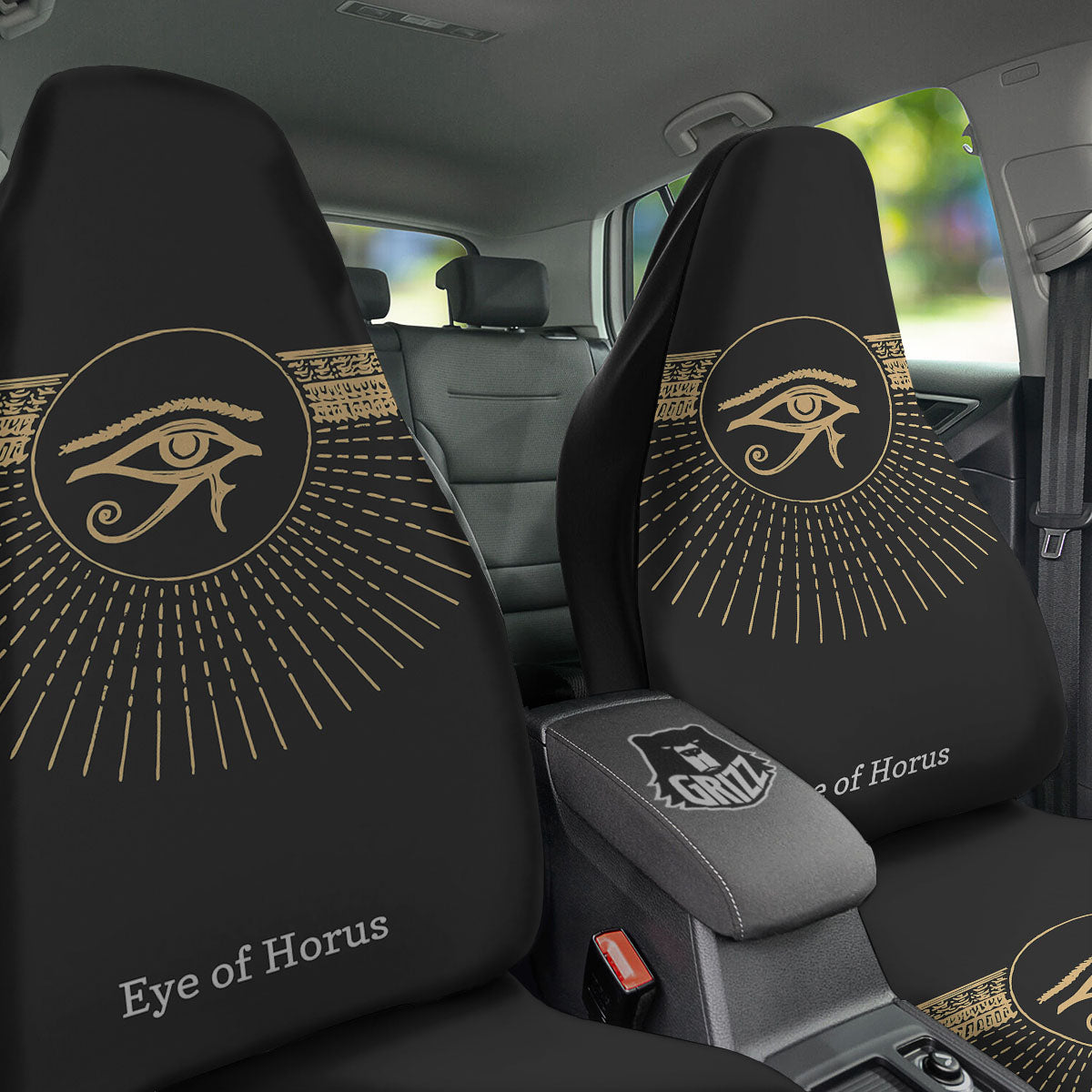 Eye Of Horus Egyptian Print Car Seat Covers-grizzshop