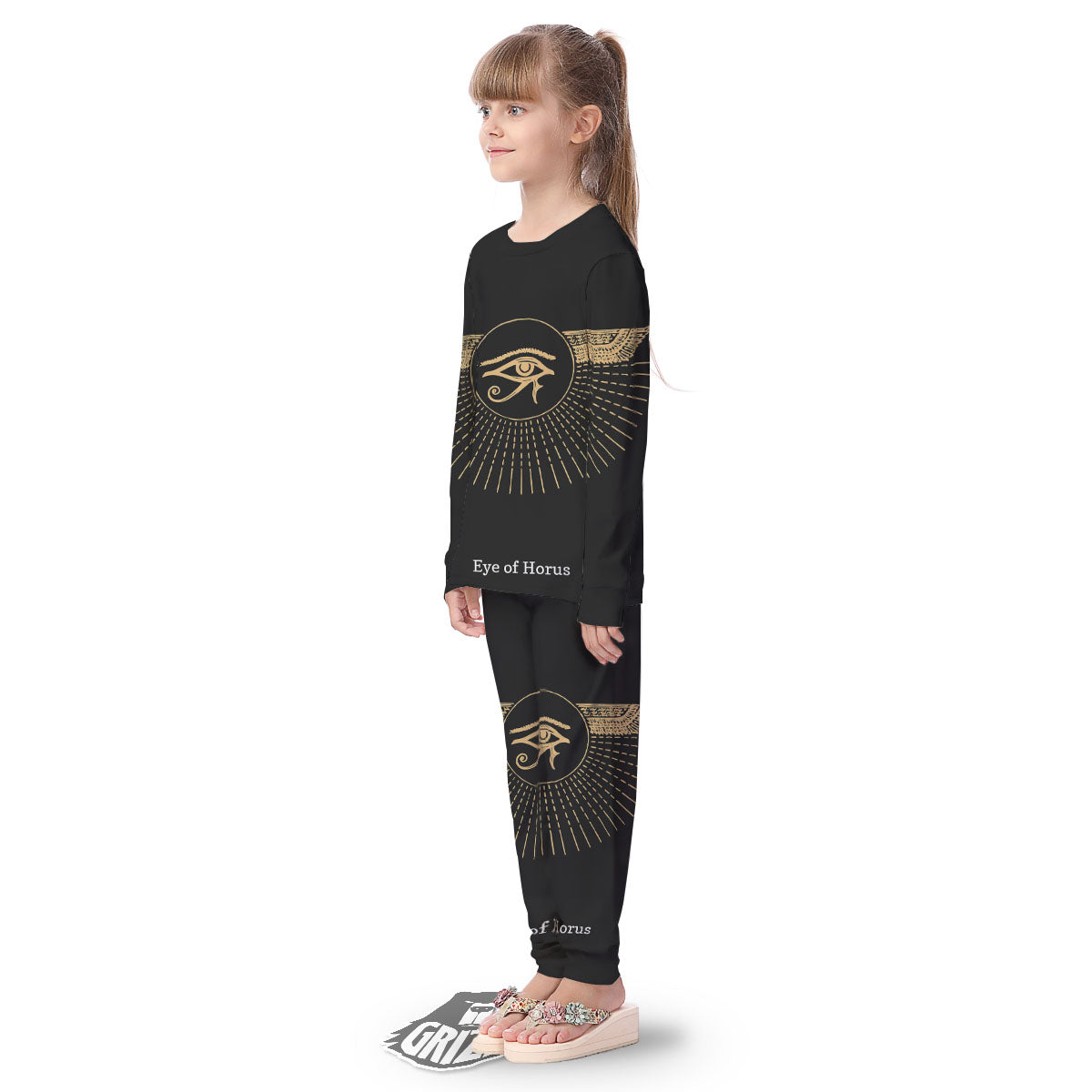 Eye Of Horus Egyptian Print Kid's Pajamas-grizzshop