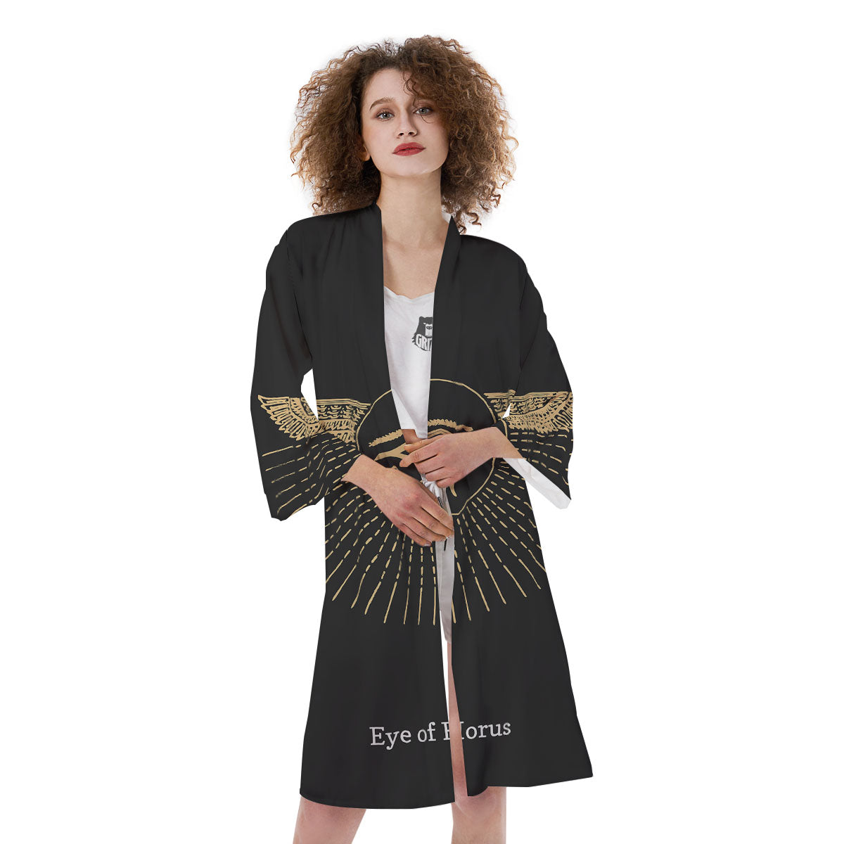 Eye Of Horus Egyptian Print Kimono-grizzshop