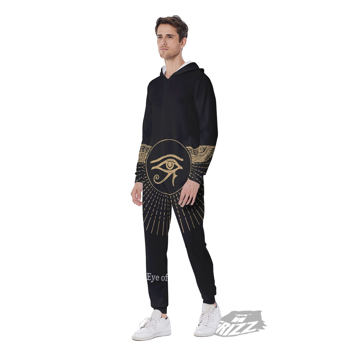 Eye Of Horus Egyptian Print Men's Jumpsuit-grizzshop
