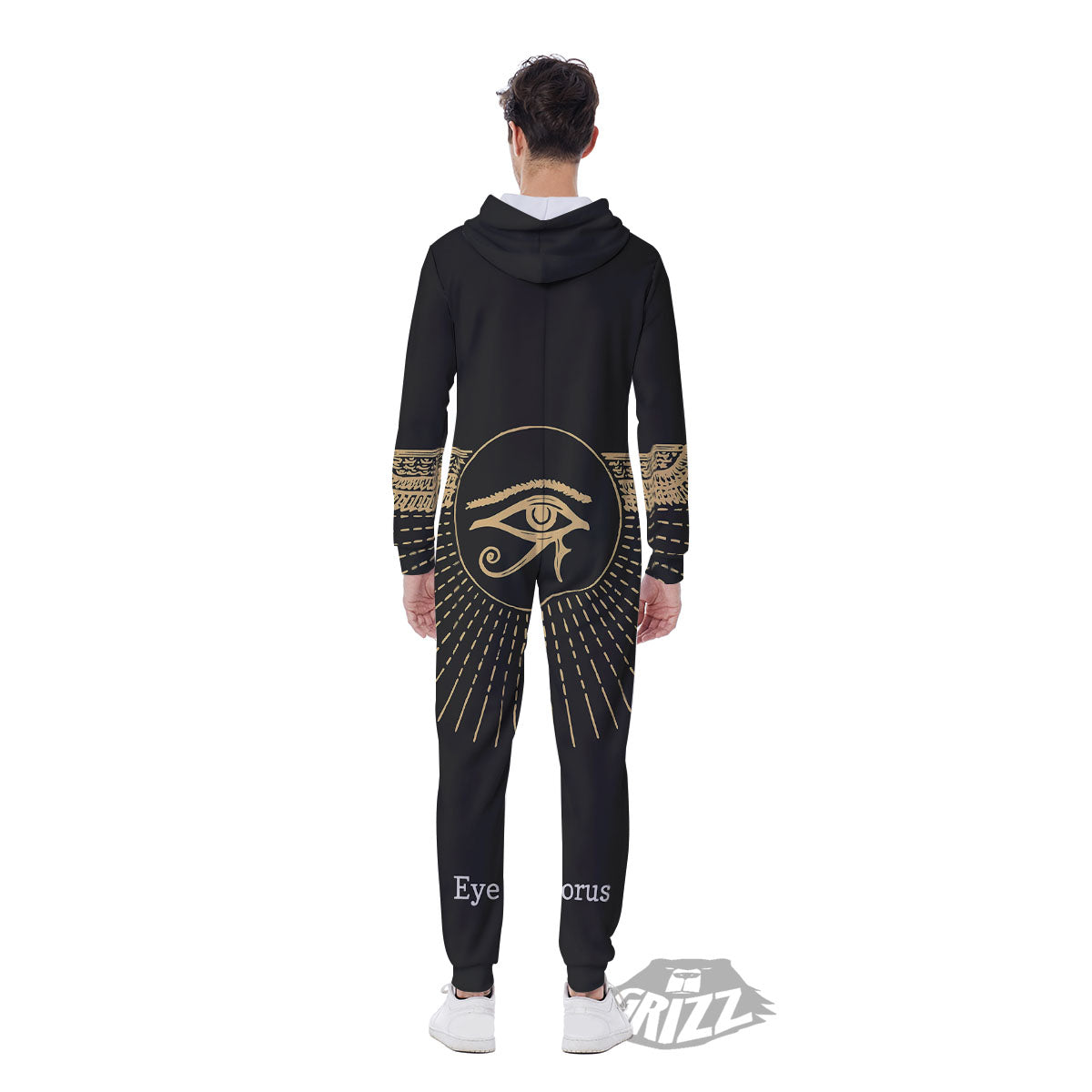 Eye Of Horus Egyptian Print Men's Jumpsuit-grizzshop