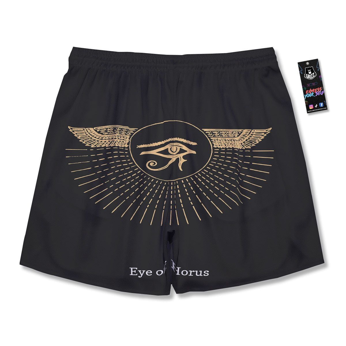 Eye Of Horus Egyptian Print Men's Running Shorts-grizzshop