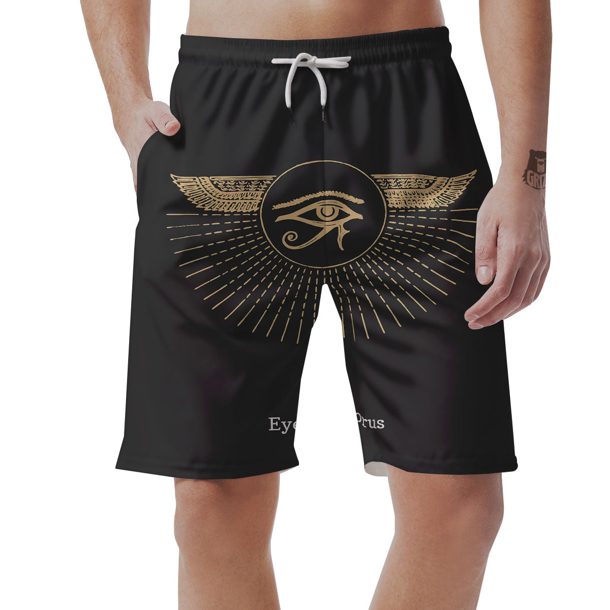 Eye Of Horus Egyptian Print Men's Shorts-grizzshop