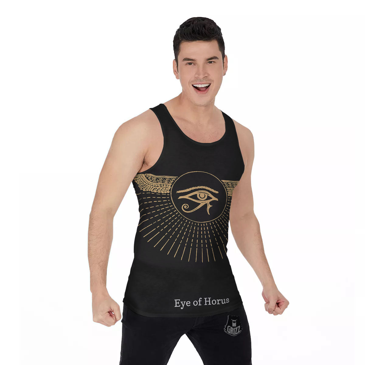 Eye Of Horus Egyptian Print Men's Tank Top-grizzshop