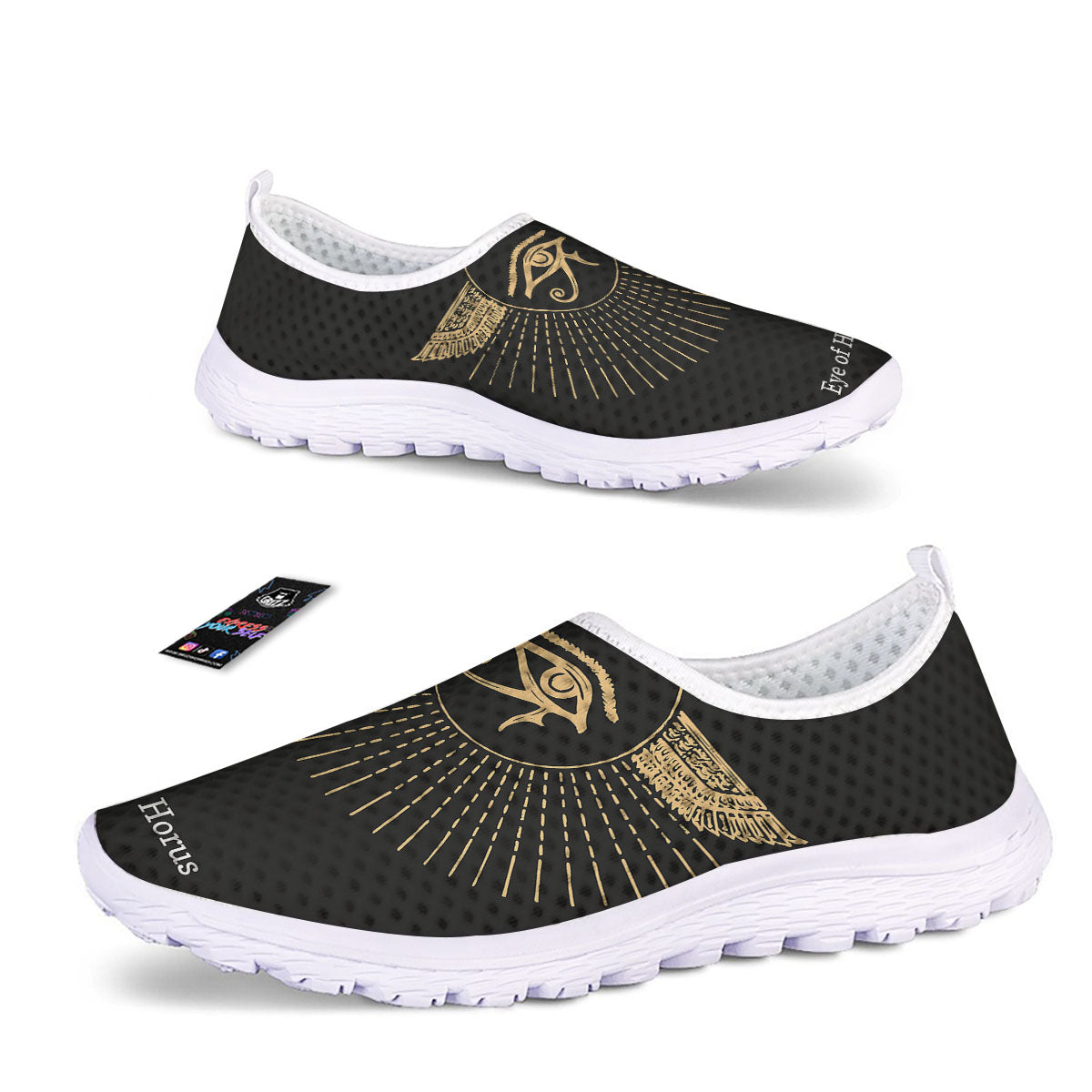 Eye Of Horus Egyptian Print Nurse Shoes-grizzshop