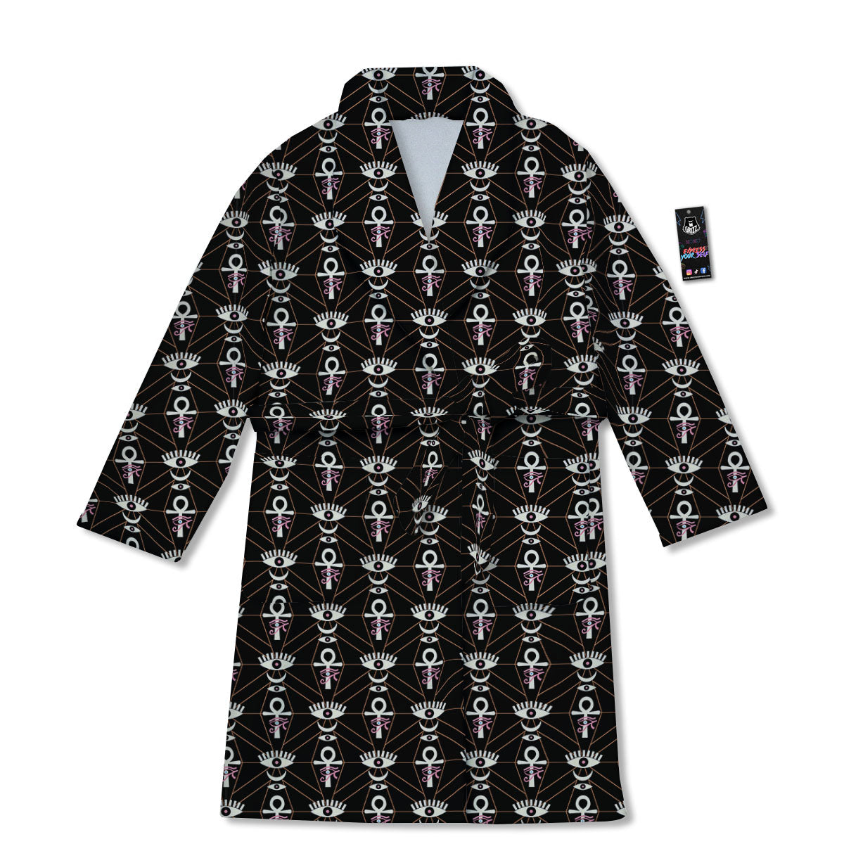 Eye Of Horus Egyptian Print Pattern Bathrobe-grizzshop
