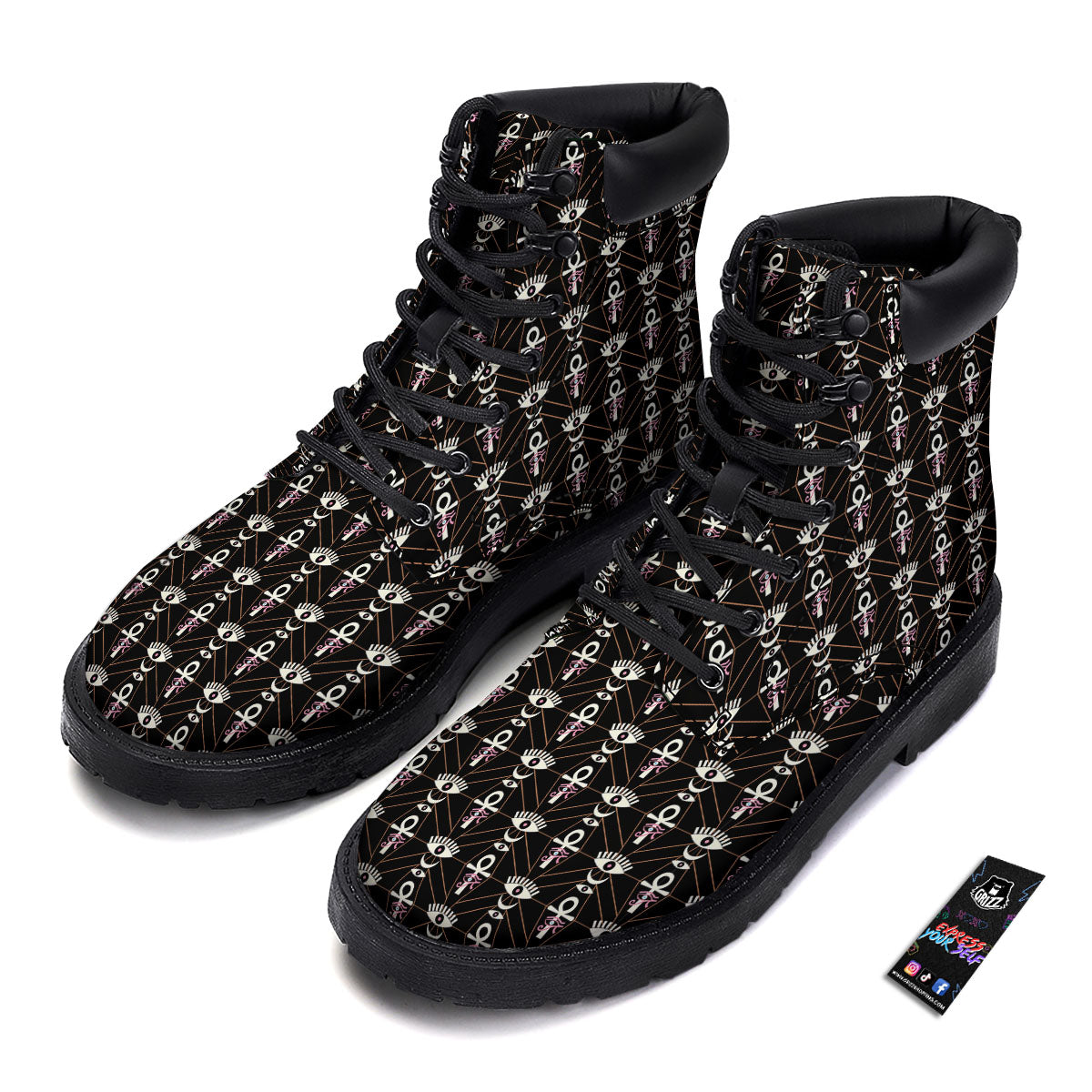 Eye Of Horus Egyptian Print Pattern Boots-grizzshop