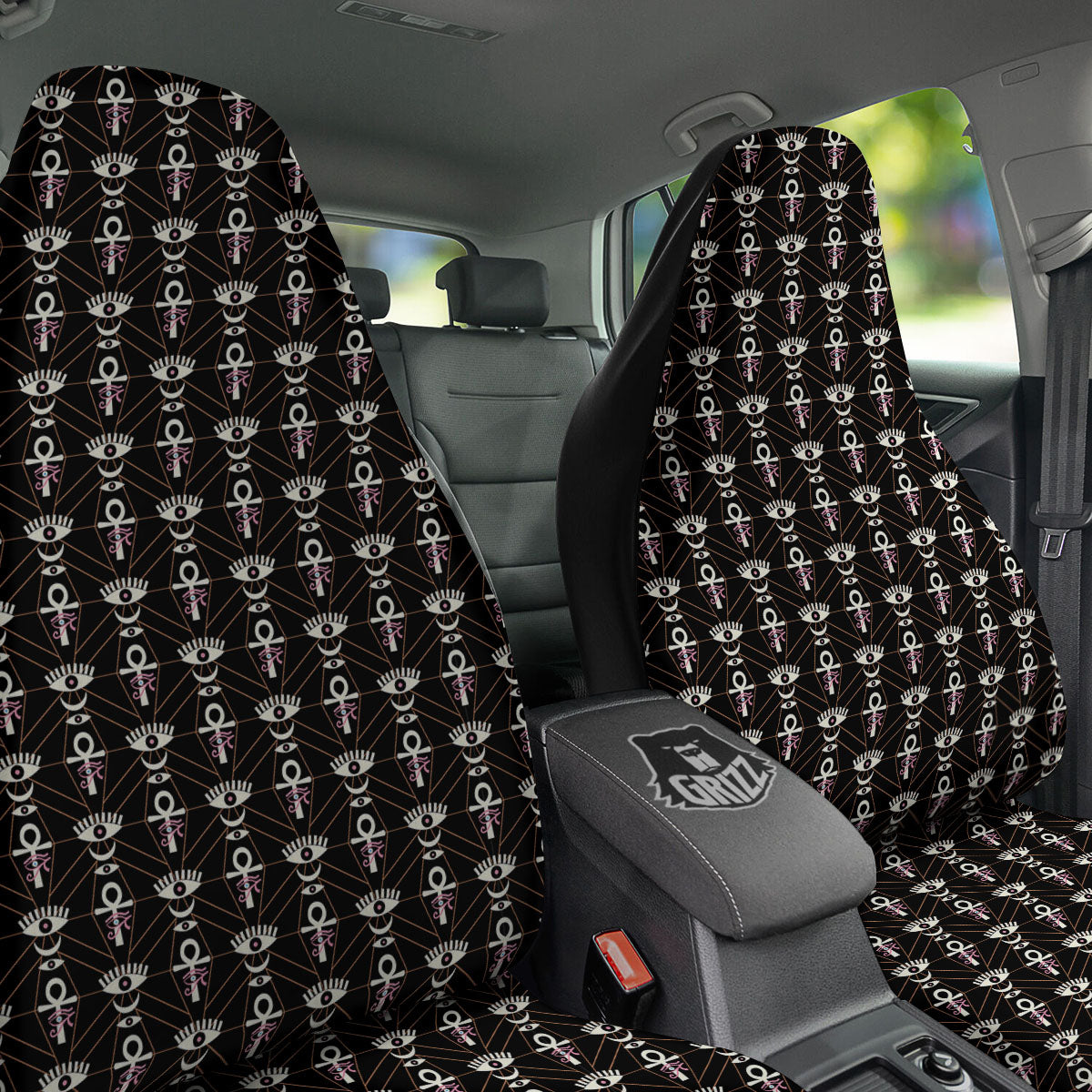 Eye Of Horus Egyptian Print Pattern Car Seat Covers-grizzshop