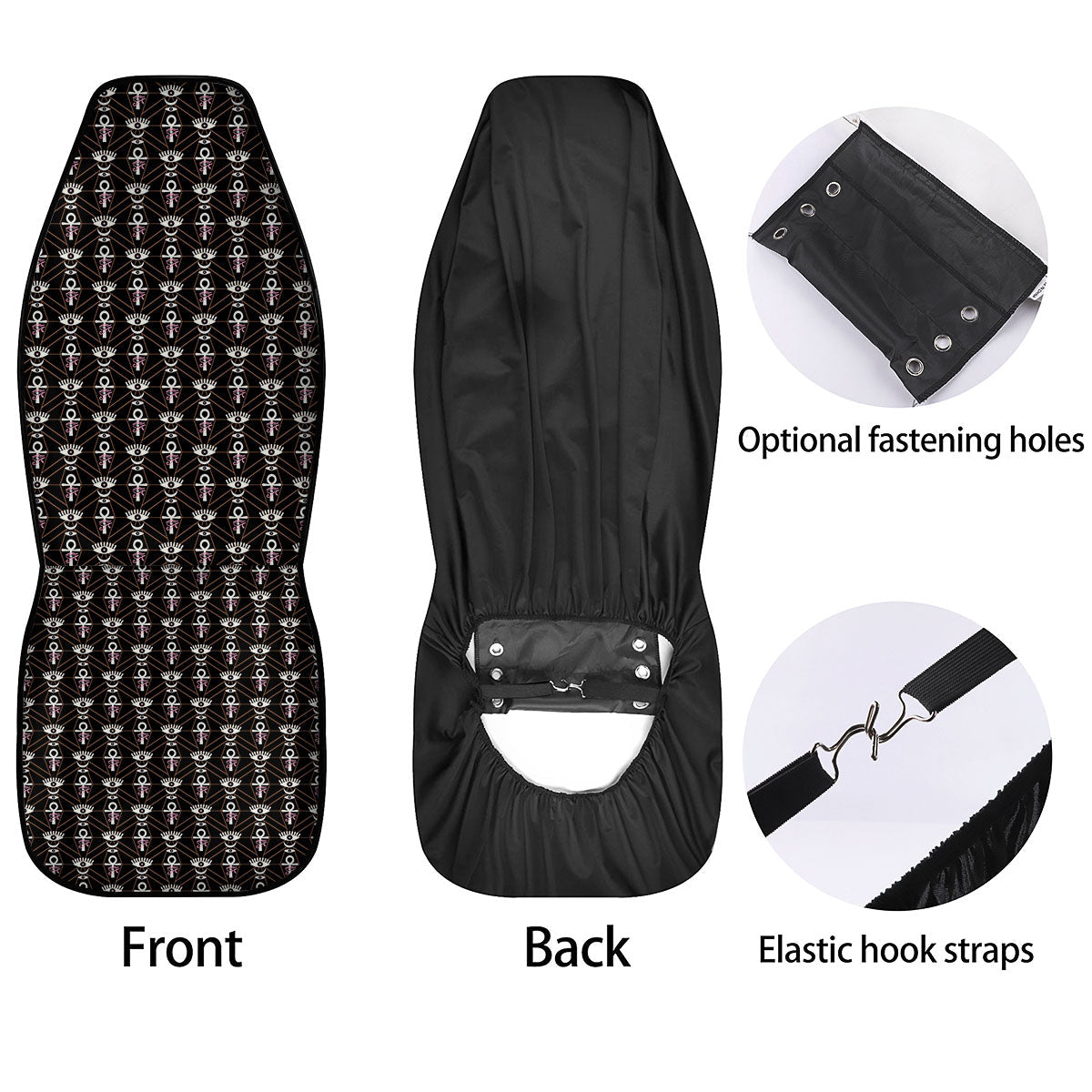 Eye Of Horus Egyptian Print Pattern Car Seat Covers-grizzshop