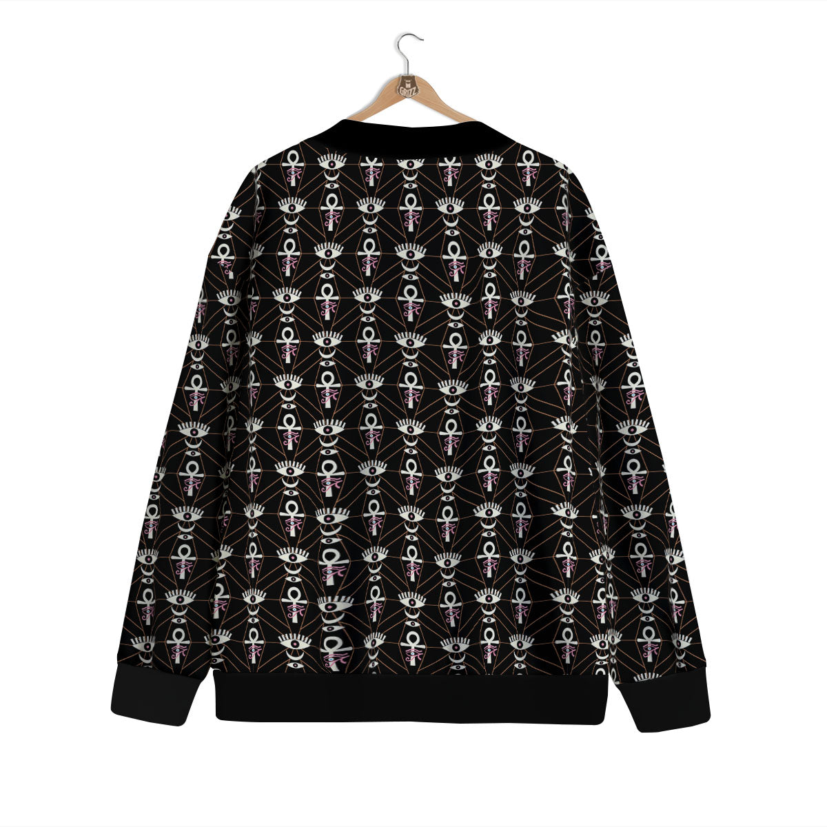 Eye Of Horus Egyptian Print Pattern Cardigan-grizzshop