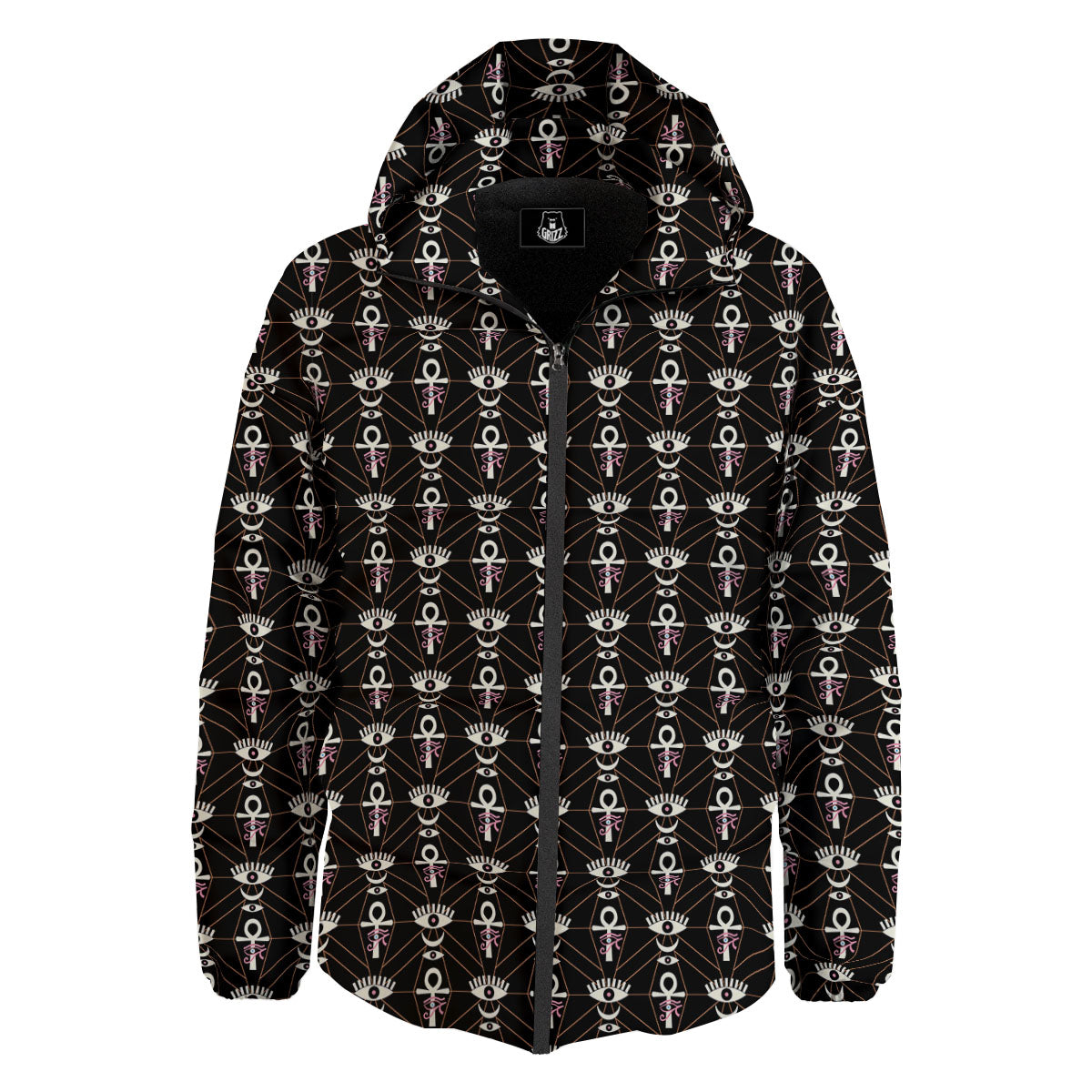 Eye Of Horus Egyptian Print Pattern Down Jacket-grizzshop