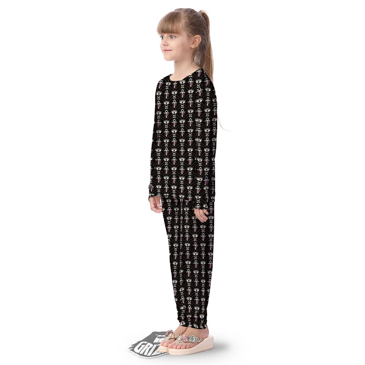 Eye Of Horus Egyptian Print Pattern Kid's Pajamas-grizzshop