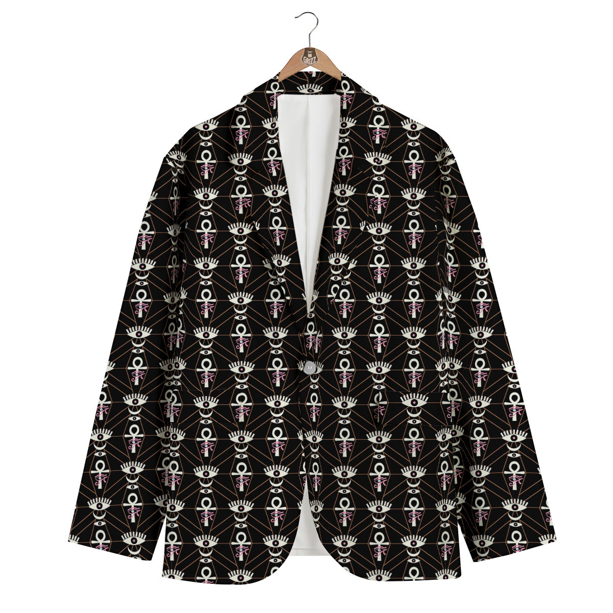 Eye Of Horus Egyptian Print Pattern Men's Blazer-grizzshop