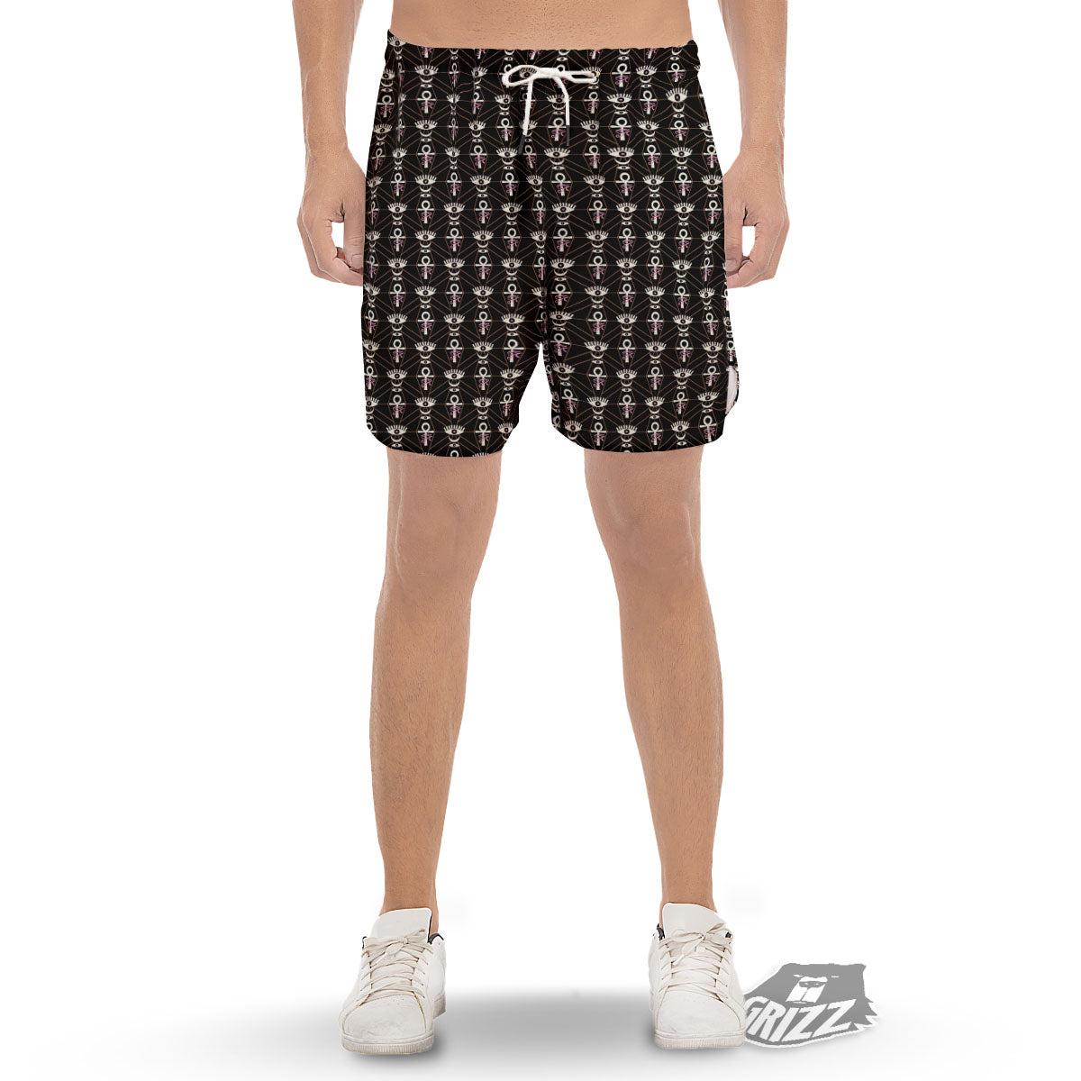 Eye Of Horus Egyptian Print Pattern Men's Gym Shorts-grizzshop