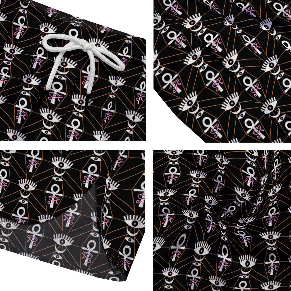 Eye Of Horus Egyptian Print Pattern Men's Running Shorts-grizzshop