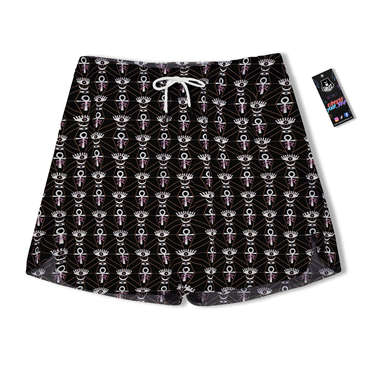 Eye Of Horus Egyptian Print Pattern Men's Running Shorts-grizzshop