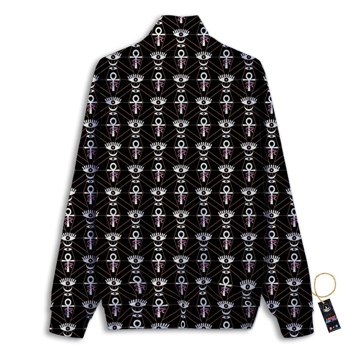 Eye Of Horus Egyptian Print Pattern Track Jacket-grizzshop
