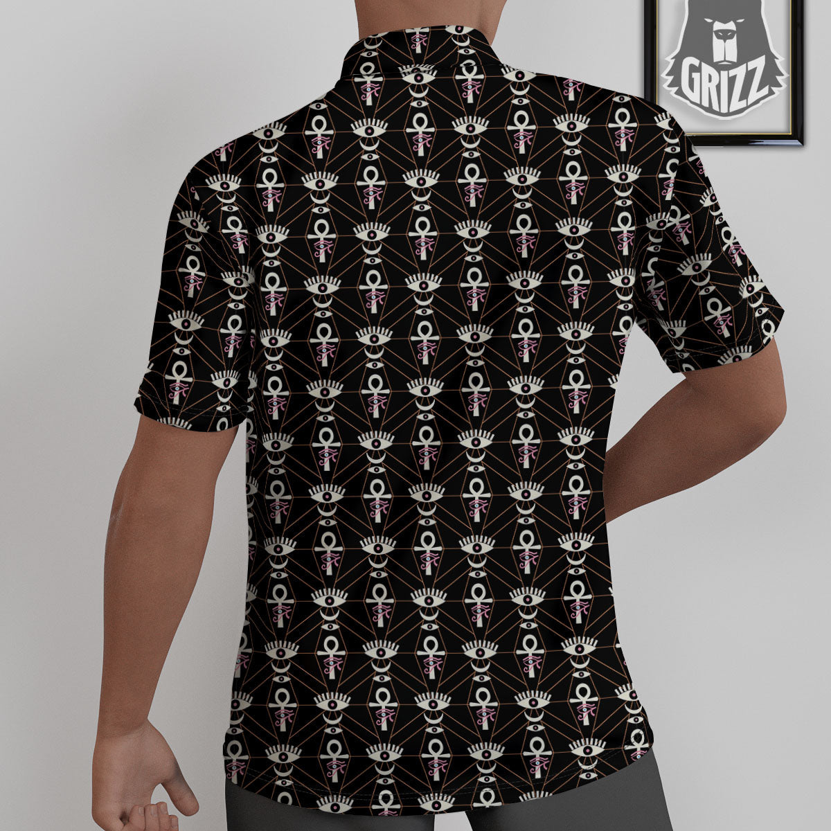 Eye Of Horus Egyptian Print Pattern Untucked Shirts-grizzshop