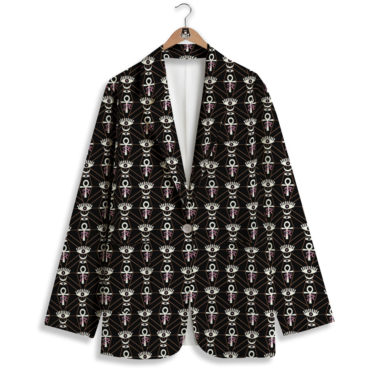 Eye Of Horus Egyptian Print Pattern Women's Blazer-grizzshop