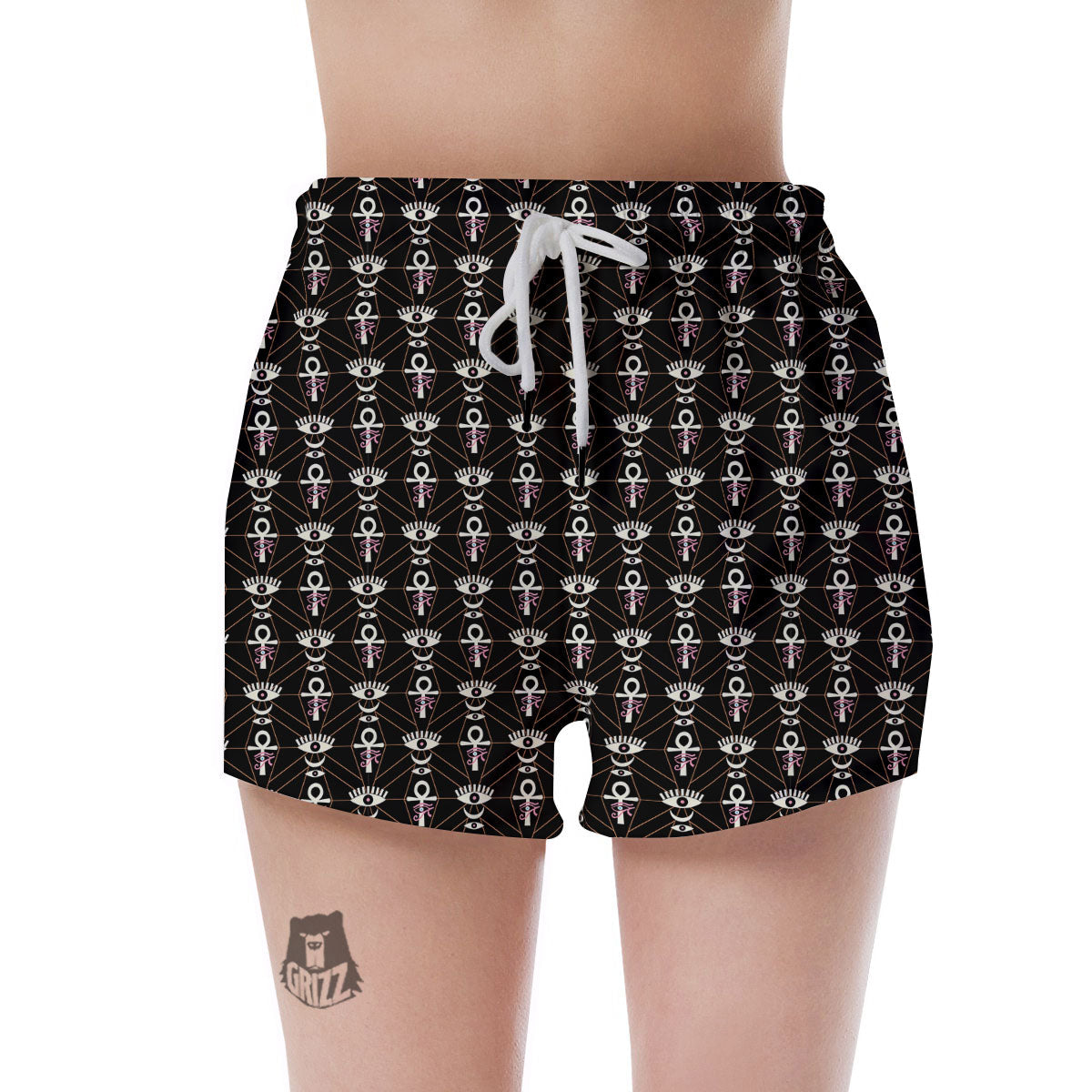 Eye Of Horus Egyptian Print Pattern Women's Shorts-grizzshop