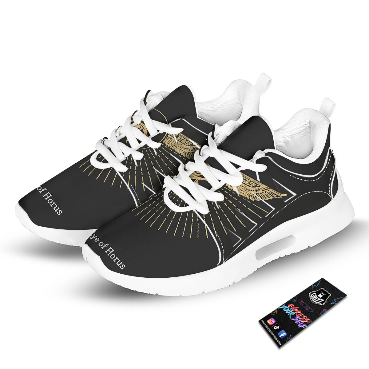 Eye Of Horus Egyptian Print Tennis Shoes-grizzshop