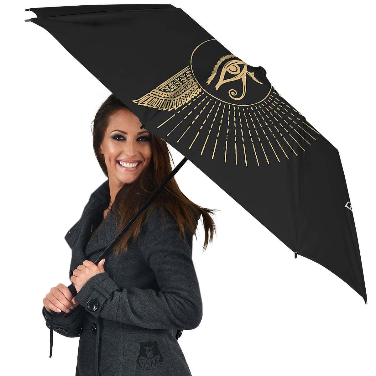 Eye Of Horus Egyptian Print Umbrella-grizzshop
